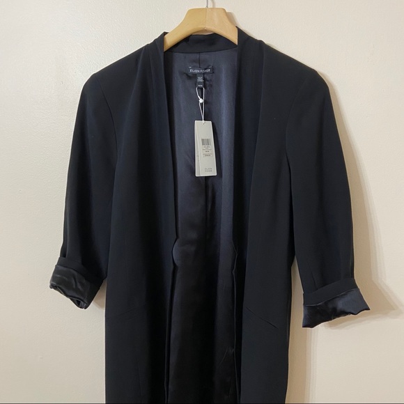 EILEEN FISHER Georgette Crepe Jacket - Picture 3 of 8